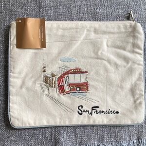San Francisco embroidered pouch